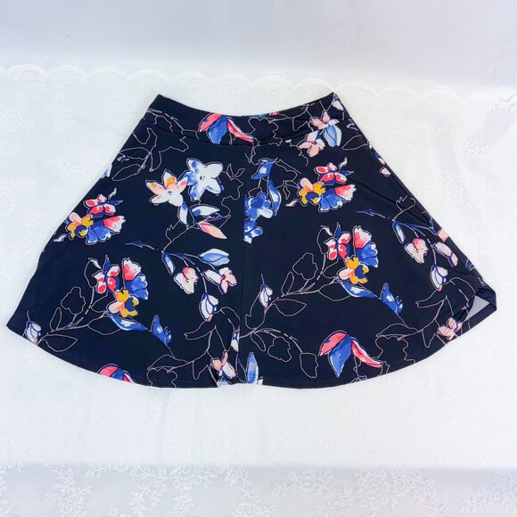 Renee C. Women's Floral Mini Skirt Double Lined with Stretch - Picture 8 of 11